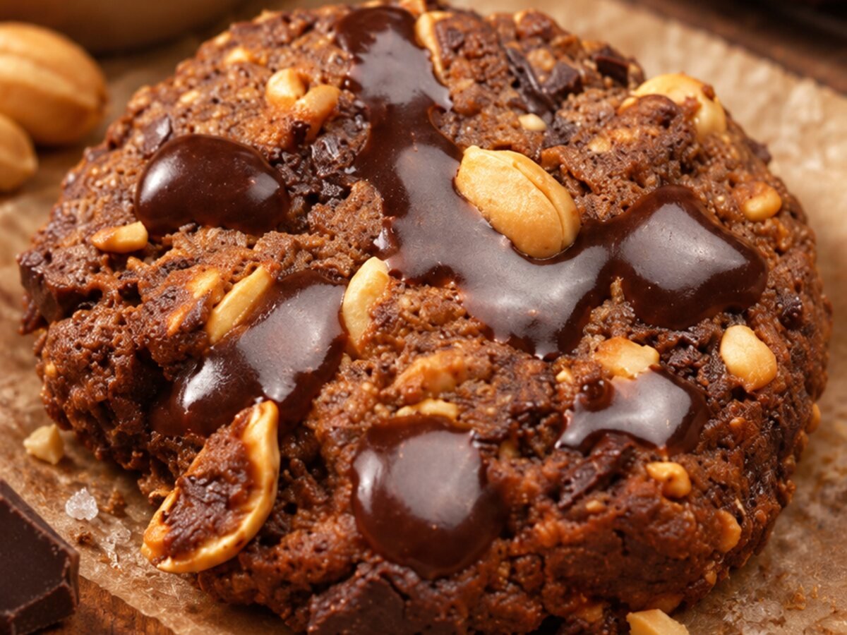 Les cookies cacahuète, chocolat et caramel sans farine