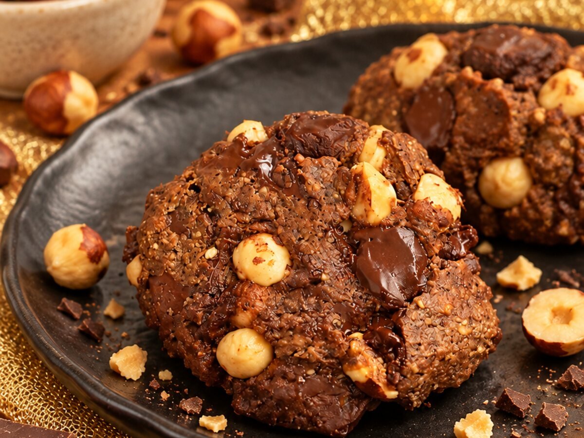 Flourless Hazelnut and Chocolate Cookies