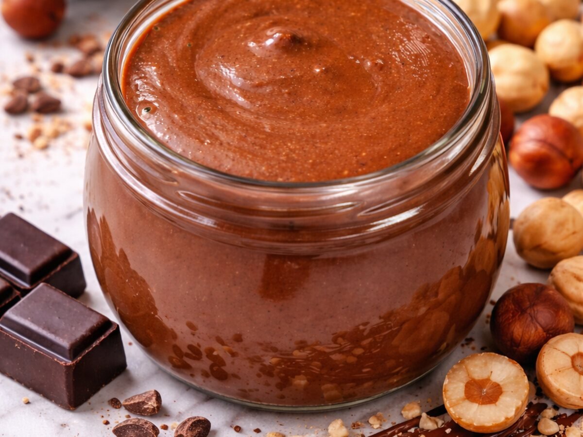 La pâte à tartiner noisettes et chocolat